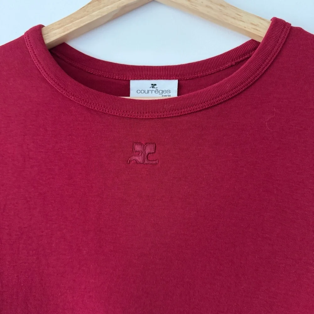 Courreges red crewneck tee - Picture 3 of 3